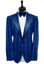 Costum ceremonie albastru snake print