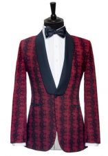 Costum ceremonie rosu snake print