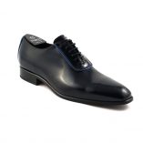 Pantofi CR1635-SP-067 SPAZZOLATO-VERNICE BLU-SOTTOPROFILO BLUETTE