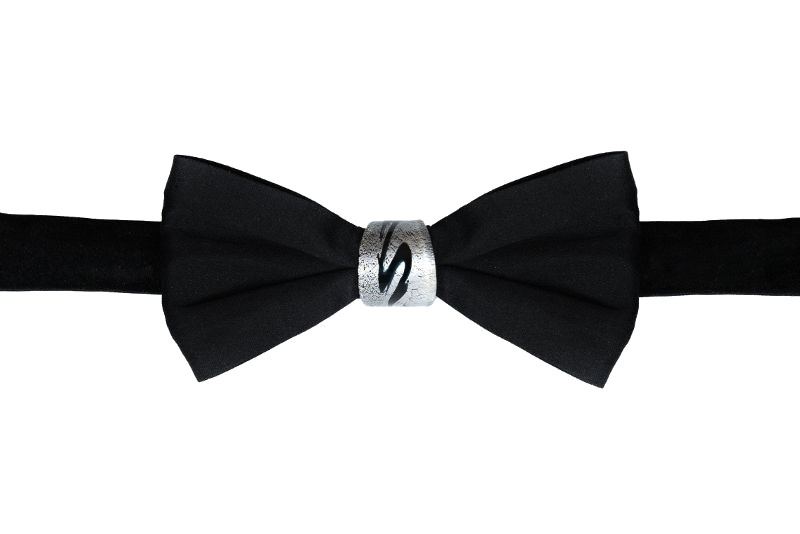 Papion sticla de murano argint