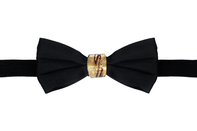 Papion sticla de murano aur 14k